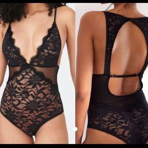 FREE PEOPLE SPEED DATE LACE BODYSUIT